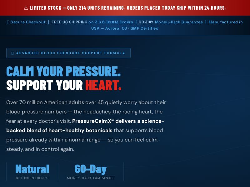 PressureCalmX BP [US,CA,AU,UK,NZ ] (Native,Social,SEO,Search,Banner) - CPA {No BrandBidding} 