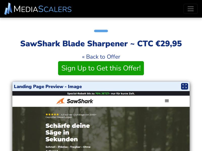 SawShark Blade Sharpener ~ CTC €29,95 {+DTC, Alt-Landers} (Event Tracking) [DE, AT]