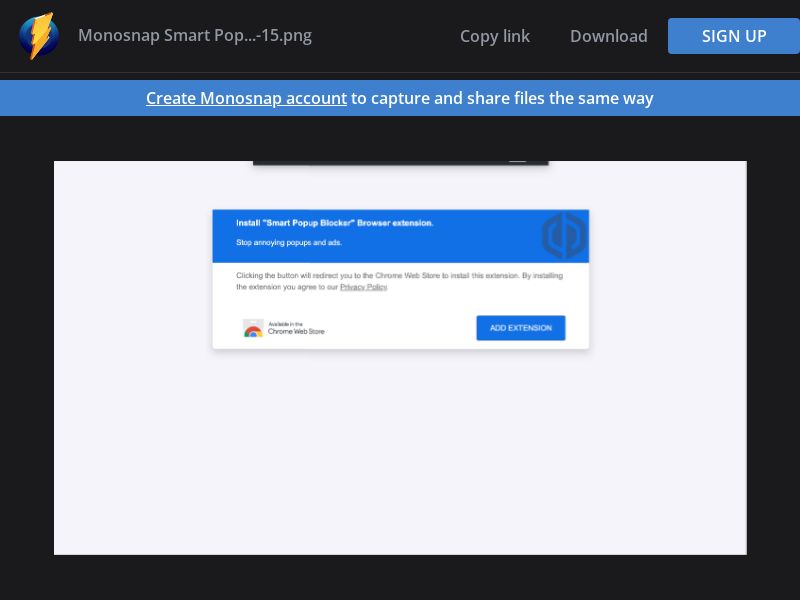 Smart popup blocker CPI
