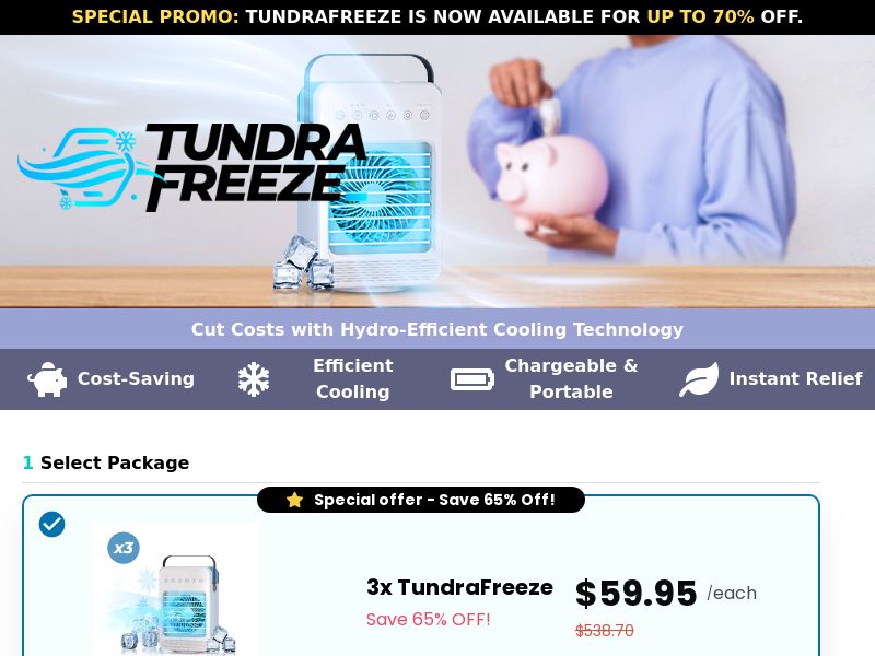 TundraFreeze Portable AC - DTC [US,UK,AU,IE,DE,AT,FR,IT,NL,PL] (Social,Banner,Native,Push,SEO,Search,Brand Bidding) - CPA
