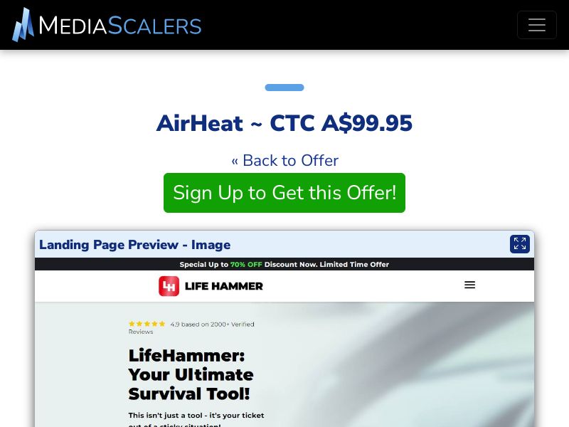 AirHeat ~ CTC A$99.95 {+DTC, Alt-Landers} (Event Tracking) [AU]