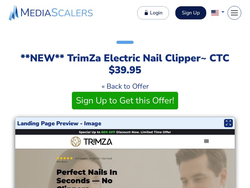 TrimZa Electric Nail Clipper~ CTC $39.95 {+DTC, Alt-Landers} (Event Tracking) [US]