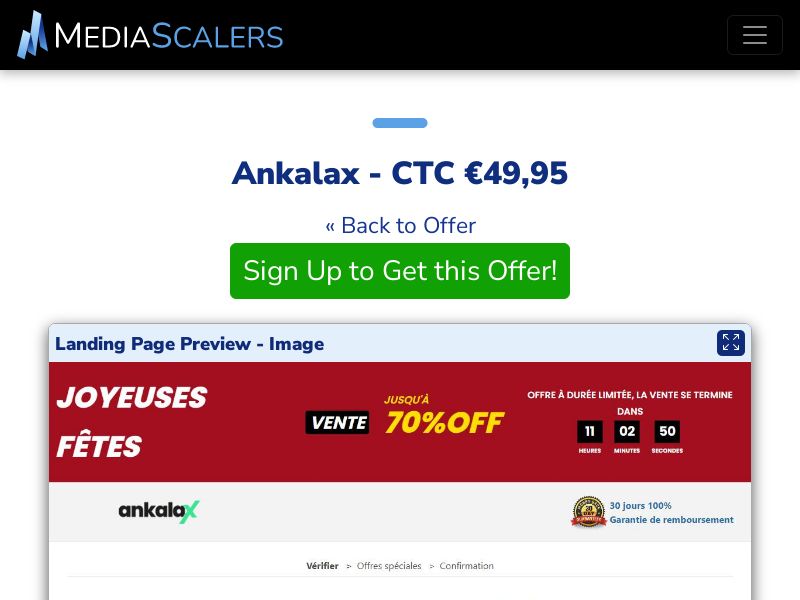 Ankalax - CTC €49,95 {+DTC, Alt-Landers, Advertorial} (Event Tracking) [FR]
