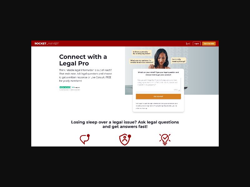 Rocket Lawyer - Ask a Legal Pro - RevShare (US)