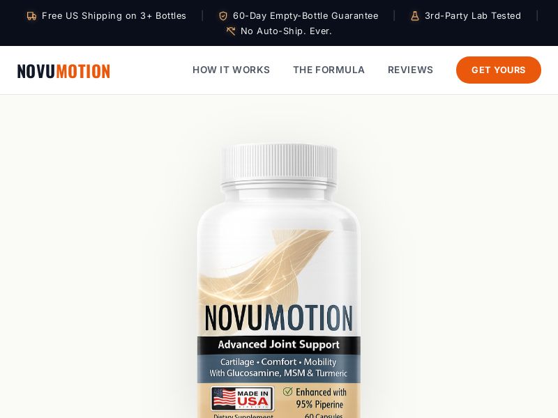 ! NEW OFFER - Novumotion Advanced Joint Support [US] (Banner,Native,Social,Search,SEO,Brand Bidding) - CPA