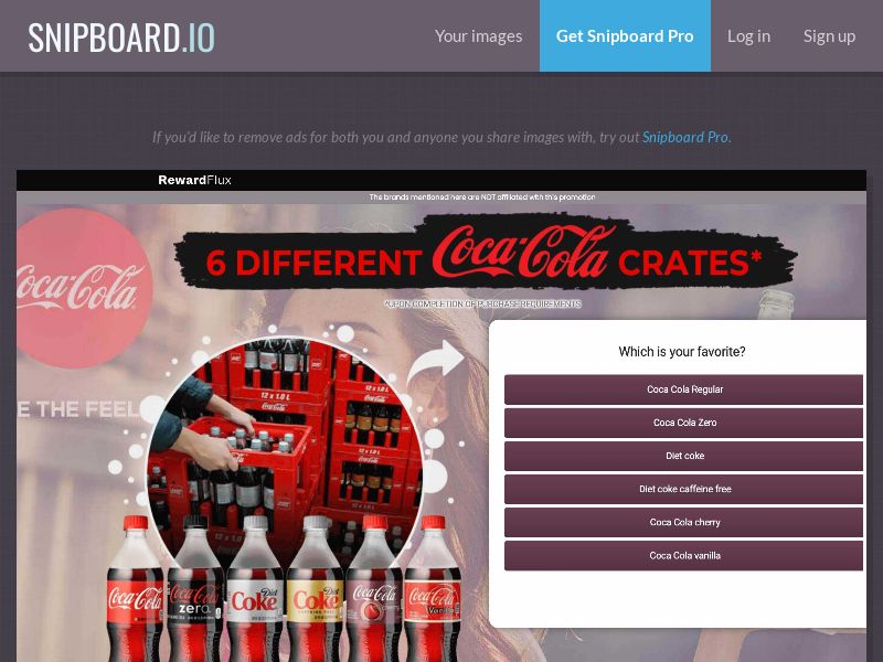 RewardFlux - Coca Cola £100 UK - SOI