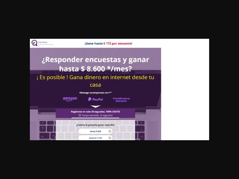 Surveoo - Earn with Surveys - SOI (UY)