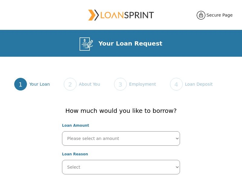 Loansprint.com Loan CPL (Lead Gen) - USA