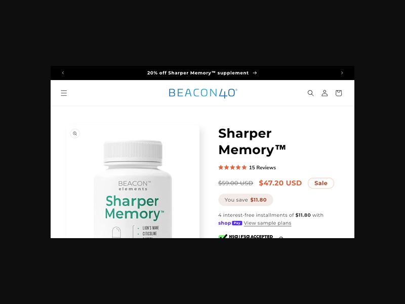 Sharper Memory - Brain Health Supplement - RevShare (US)
