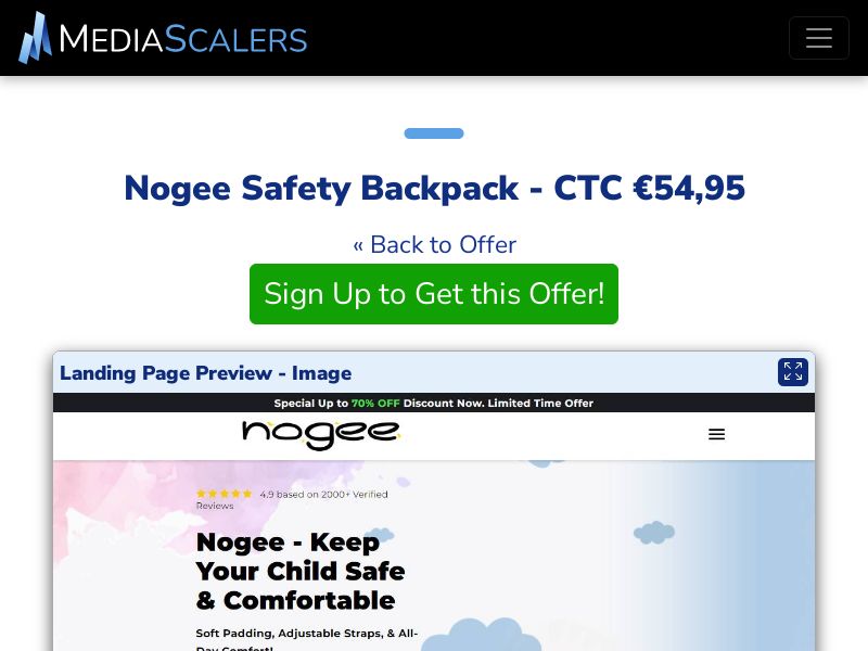 Nogee Safety Backpack - CTC €54,95 {+DTC, Alt-Landers} (Event Tracking) [DE, AT]