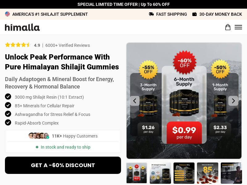 Himalla Shilajit Gummies - Product Page [INTL] (Social,Banner,Native,Push,SEO,Search,Brand Bidding) - CPA 