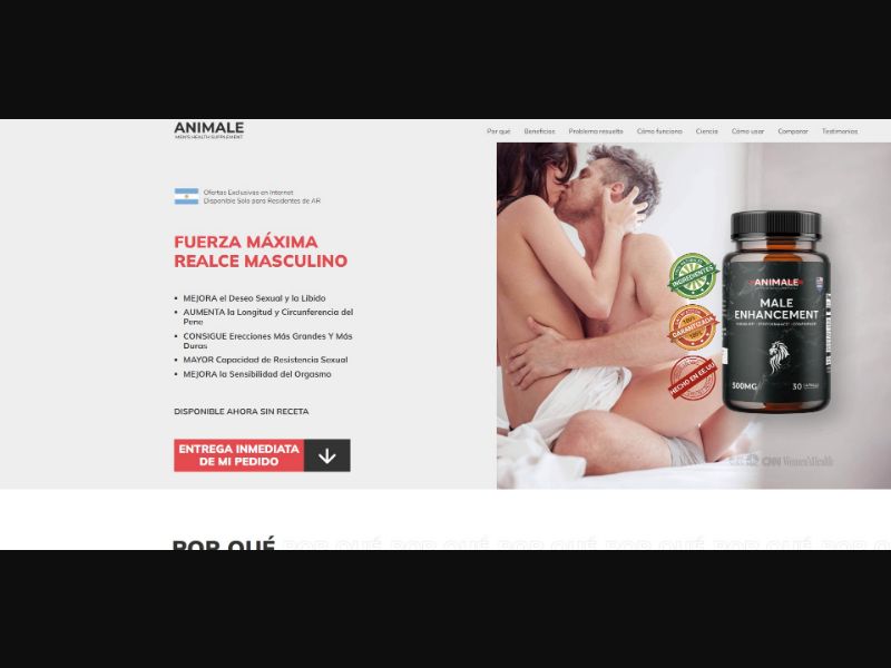 Animale Male Enhancement - Spanish Page - Nutra / Male - SS - [10 GEOs]