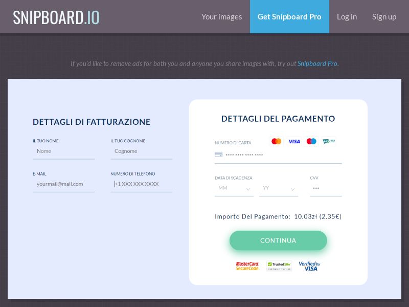 PresentInside - Blank Page €2.35 Fb Pixel + TikTok IT - CC Submit *CUSTOMIZABLE* *PREFILL*