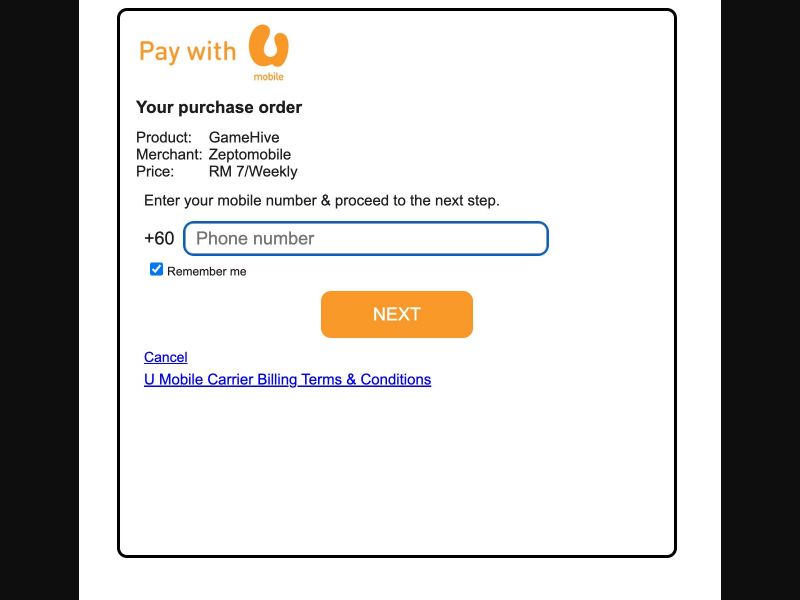 37066 - MY - [MOB] - Best Games - Umobile - PIN