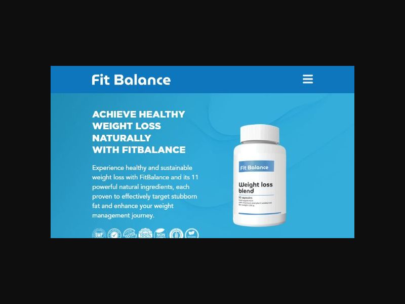 Fit Balance - Weight Loss Supplement - CPS (FR,IT,DE + more)