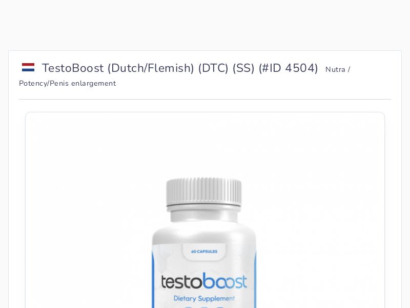 TestoBoost (Dutch/Flemish) (DTC) (SS)