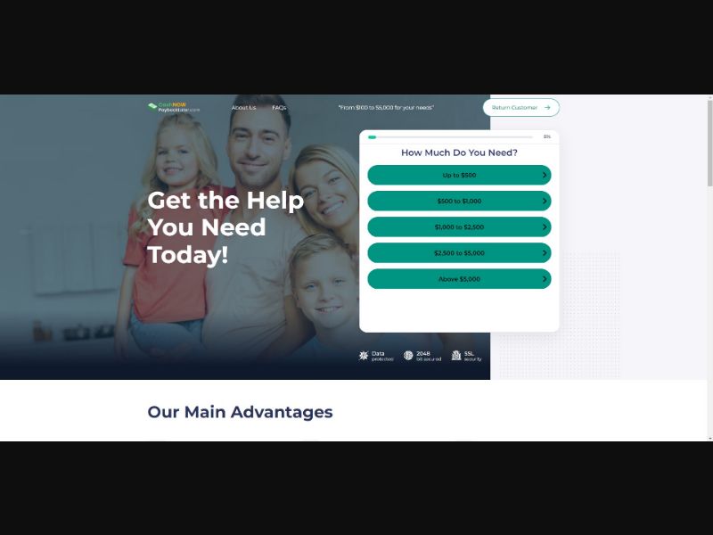 [WEB+MOB] Cash Now Payback Later USA /US - Revshare