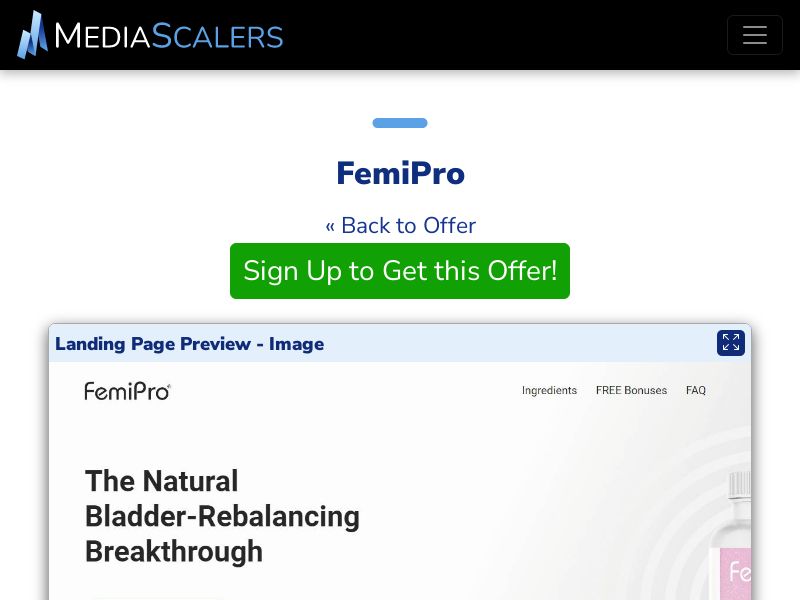 FemiPro {+DTC, TSL, VSL} [US, CA, AU, UK, NZ, IE]