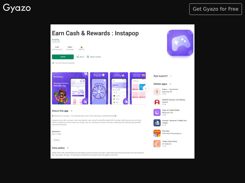 Instapop Win Coins & Redeem Money ()