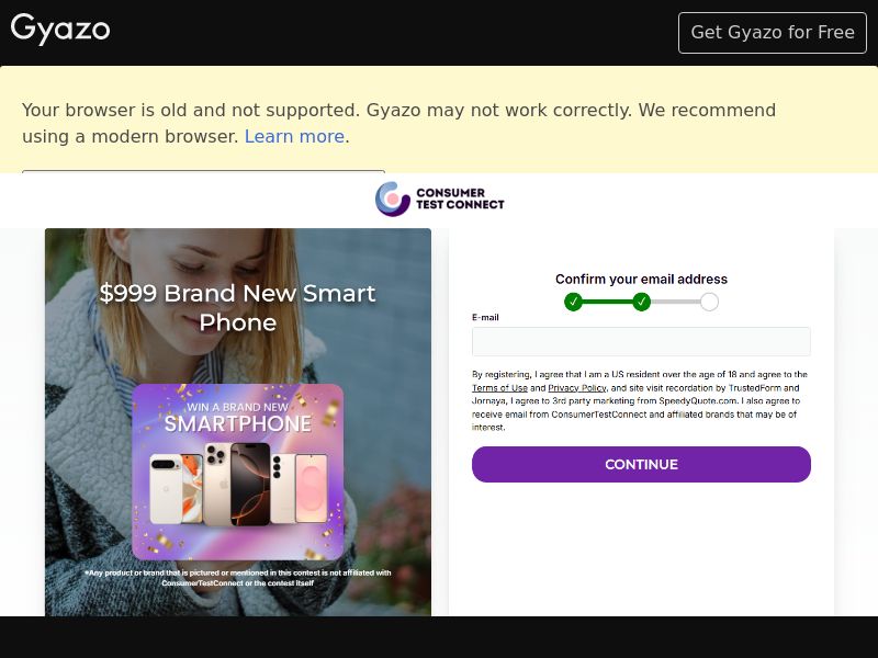 Consumer Test Connect - Smartphone $1000 SOI [US]