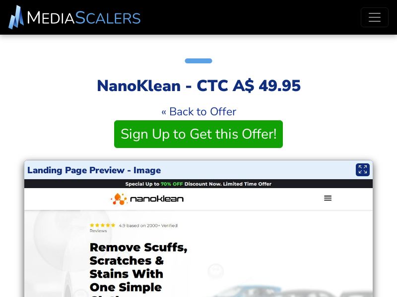 NanoKlean - CTC A$ 49.95 {+DTC, Alt-Landers} (Event Tracking) [AU]