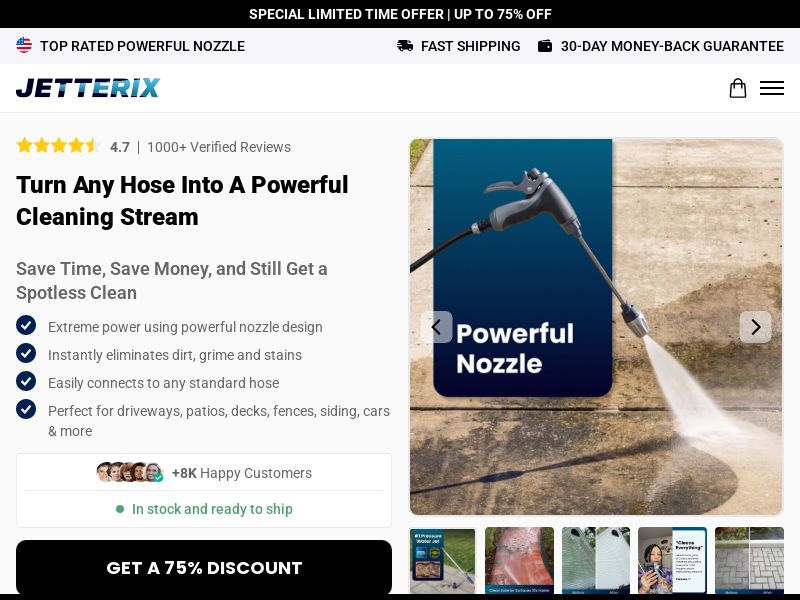 Pressure Nozzle - Jetterix | US 