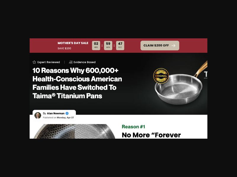 Taima Titanium - Titanium Cookware - RevShare (US)