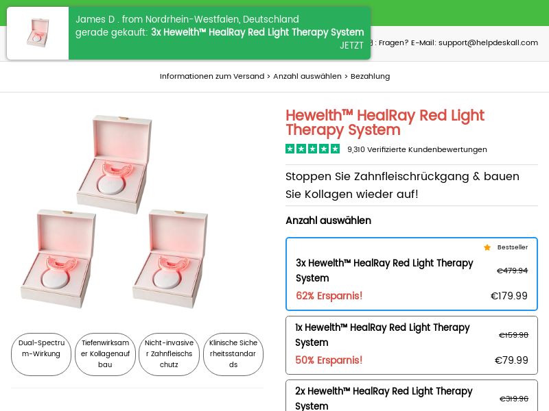 Hewelth HealRay Therapy System - DTC [Multi-GEO] (Social,Banner,Native,Push,SEO,Search,Brand Bidding) - CPA 