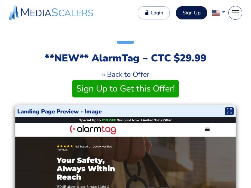 AlarmTag ~ CTC $29.99 {+DTC, Alt-Landers} (Event Tracking) [US]
