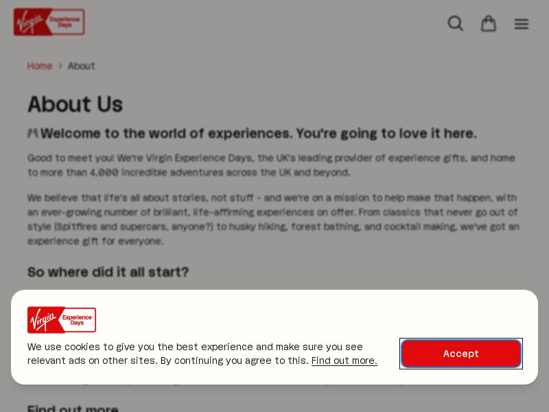 Virgin Experience Days - UK