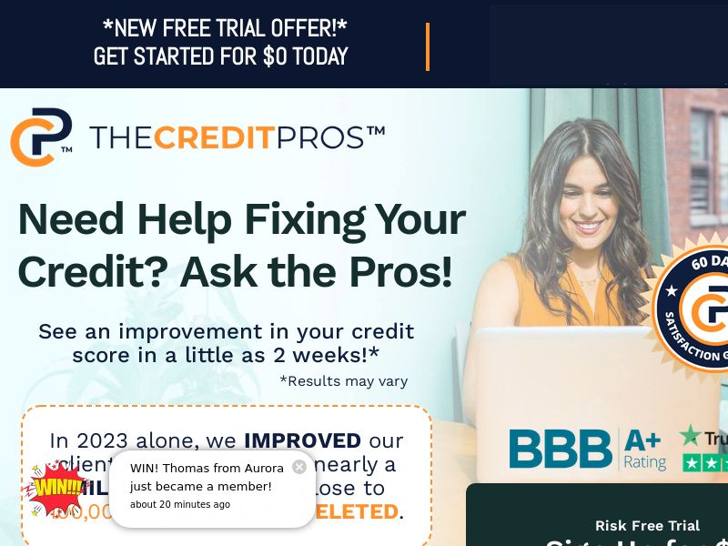 TheCreditPros - Free Trial - Payout on CC Submit - CPS | US
