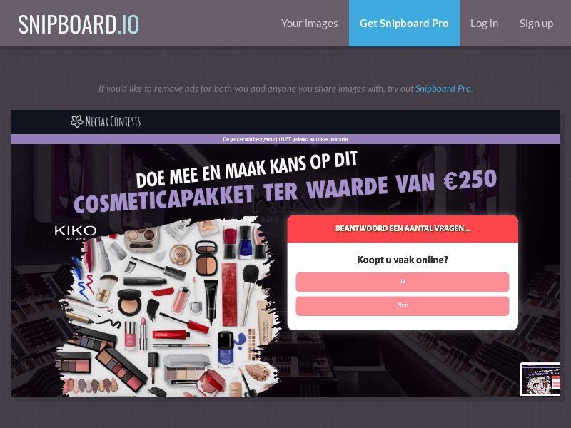 NectarContests - Kiko Make-Up NL - SOI
