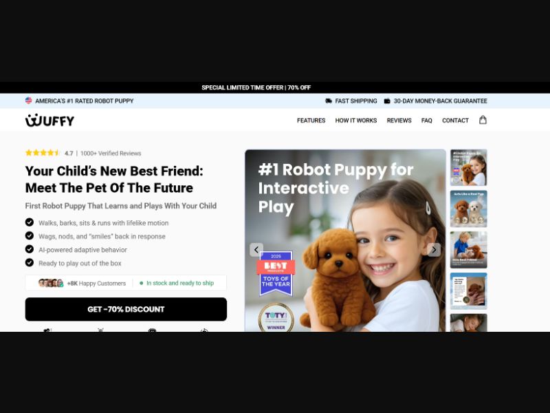 [WEB+MOB] Robot Puppy - Wuffy - CTC $29.99 /UK CPS