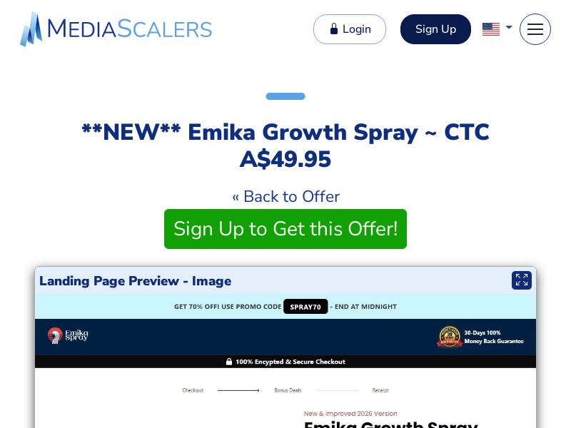 Emika Growth Spray ~ CTC A$49.95 {+Advertorial, DTC} [AU]