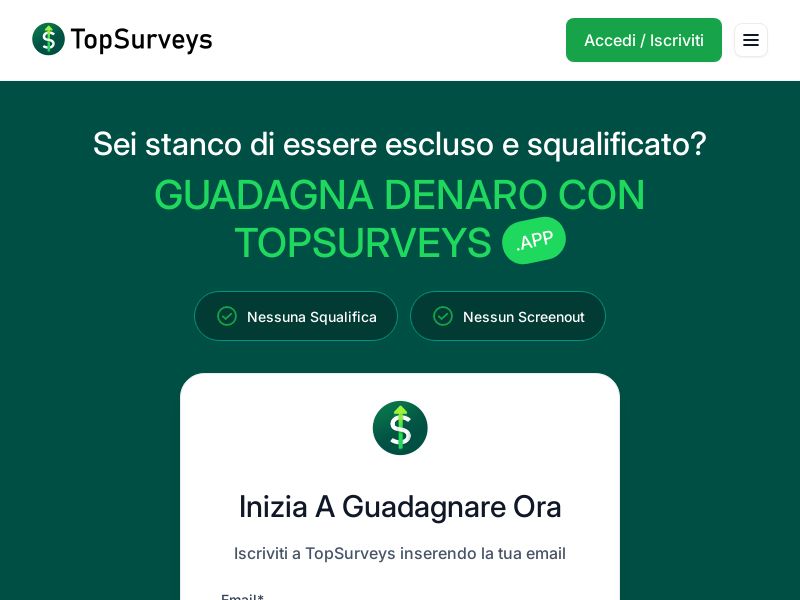 TopSurvey - DOI + Profile Complete CPL [IT]