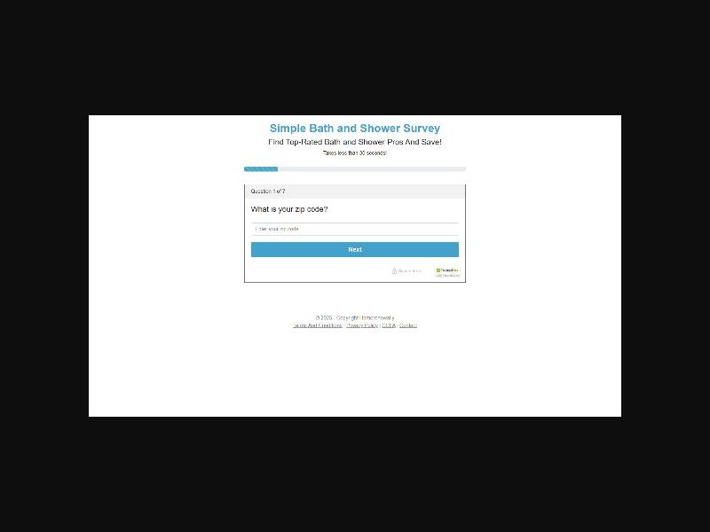 Simple Bath and Shower Survey Homerenewally - RevShare (US)