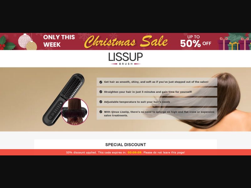 [WEB+MOB] Qinux LissUp – Hair Brush /International (112 GEOs) CPS *FB/TT/Google/Taboola Pixel*