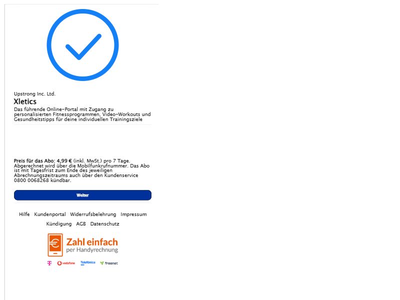 Xletics Check Blue Vodafone
