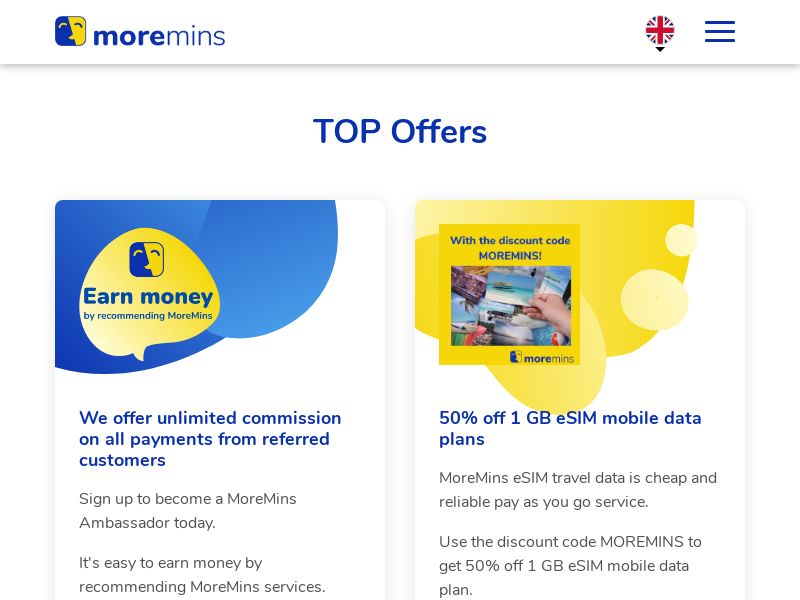 Moremins Virtual SIM - RevShare | Int'l