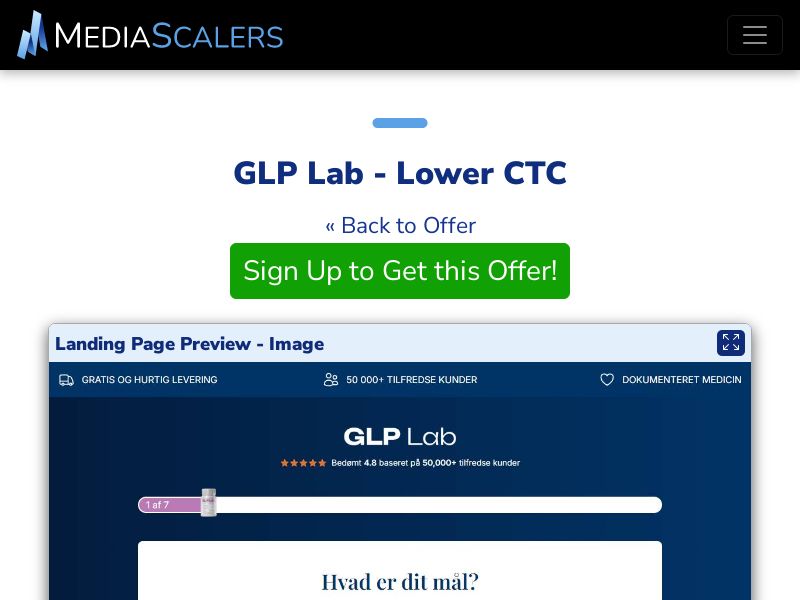 GLP Lab - Lower CTC (Event Tracking) [DK]