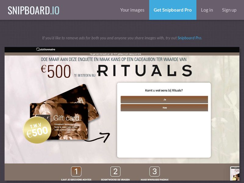 NectarContests - Rituals 500 EUR NL - SOI
