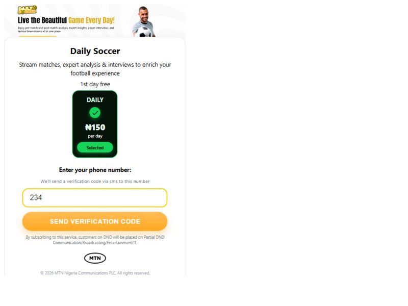 Daily Soccer MTN MTN