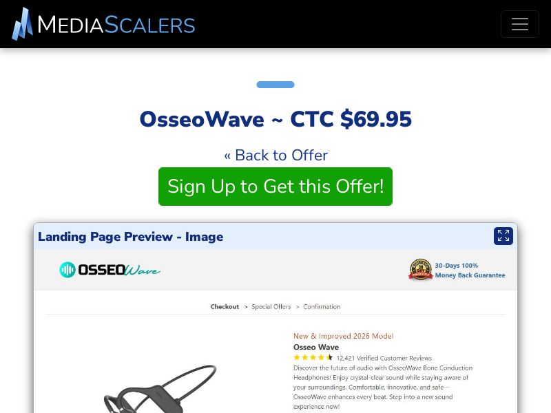 OsseoWave ~ CTC $69.95 {+DTC, Alt-Landers} (Event Tracking) [US]