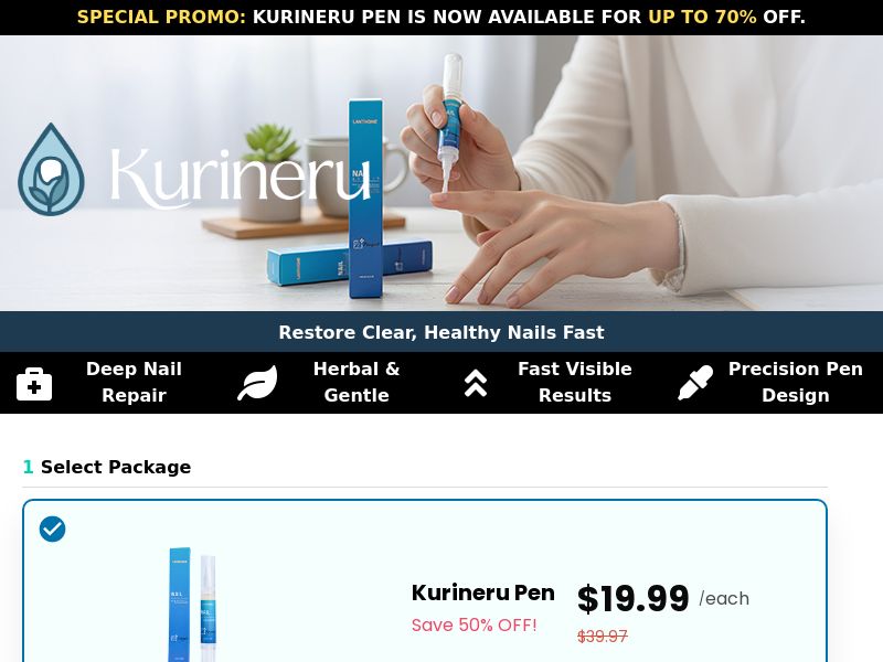 ! NEW OFFER - Kurineru Repair Pen - DTC [US,UK,AU,DE,AT,FR,IE] (Social,Banner,Native,Push,SEO,Search,Brand Bidding) - CPA