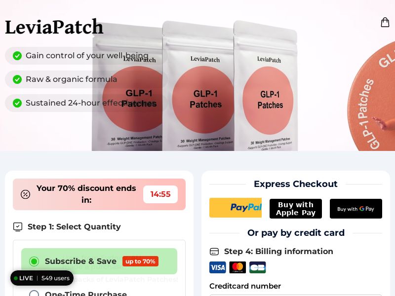 SS - LeviaPatch GLP-1 Patches -GLP-1 - AU