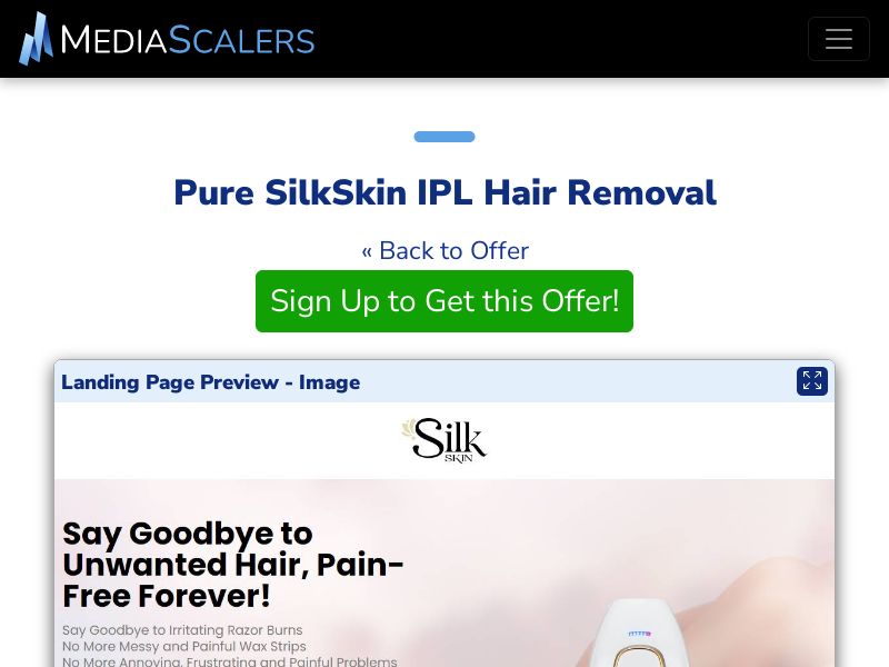 Pure SilkSkin IPL Hair Removal {+DTC, Alt-Landers} (Event Tracking) [US]