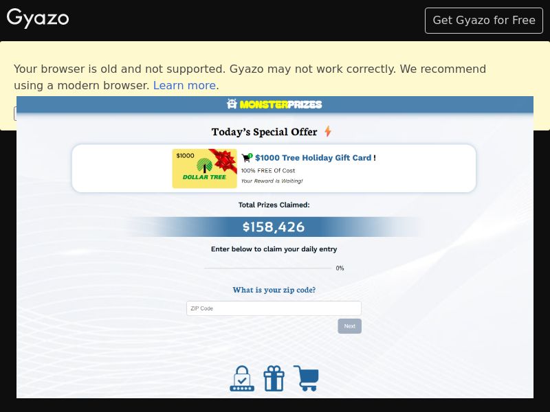 MonsterPrizes - $1000 Tree Holiday Gift Card - US