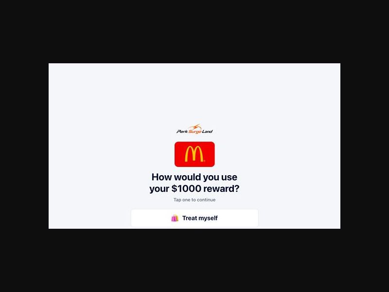 Perksurgeland - McDonald's $1000 Voucher - CPL (US)