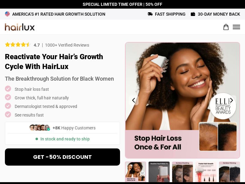 HairLux Follicle Activator - Product Page [INTL] (Social,Banner,Native,Push,SEO,Search,Brand Bidding) - CPA