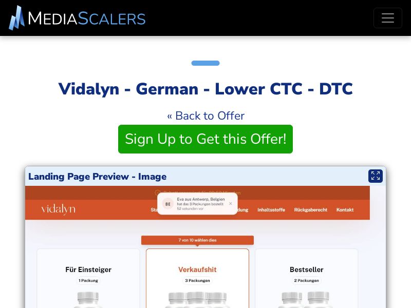 Vidalyn - German - Lower CTC - DTC (Event Tracking) [CH]